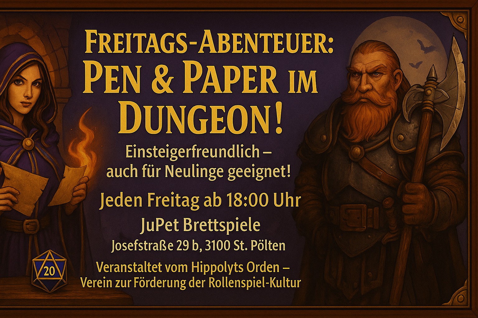 Hintergrund Bild von JuPet Seite Pen&Paper Abend bei JuPet Brettspiele